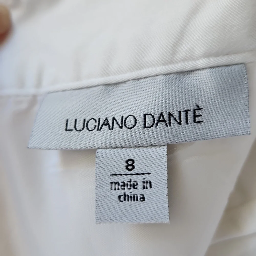 Luciano Dante‎ Nautical Style Cotton Blend Skirt sz 8 white beachy sailor